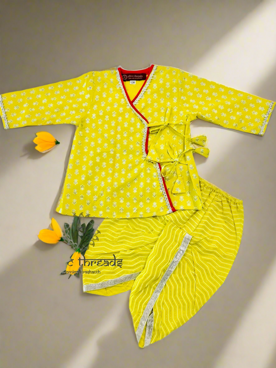 Ethnic Wear- Cotton Boys Kurta & Dhothi Set