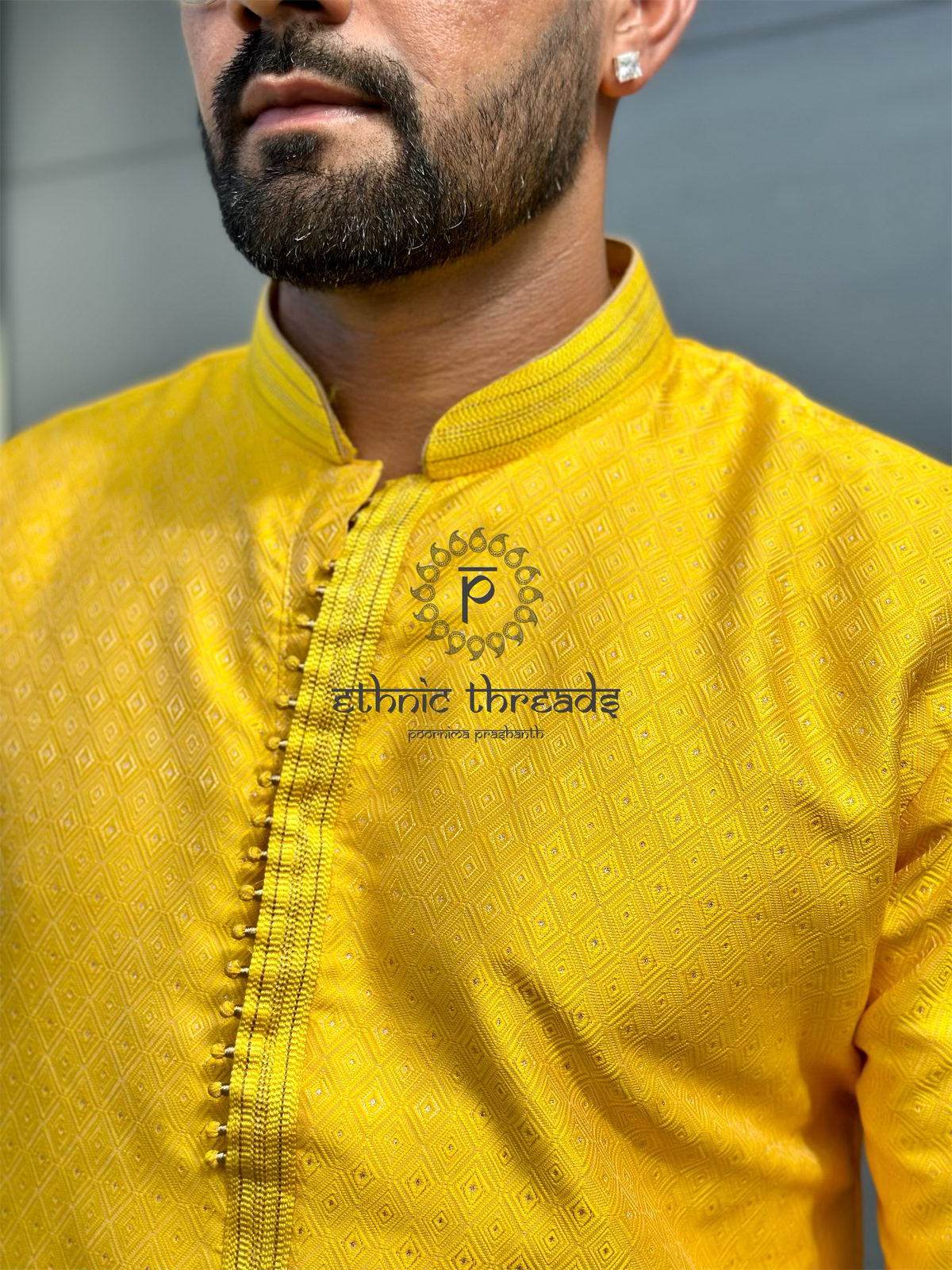 Brocade Mens Long Kurta set