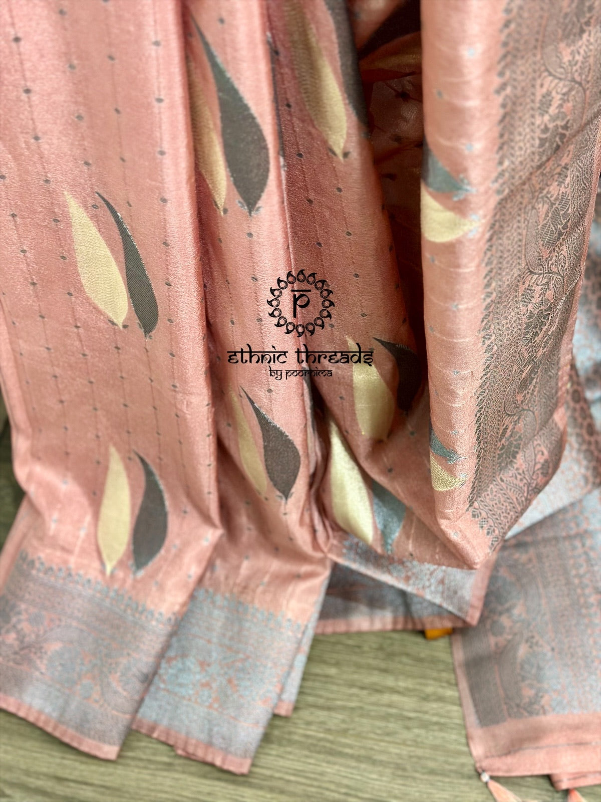 Banarasi Crepe Saree with Zari Borders