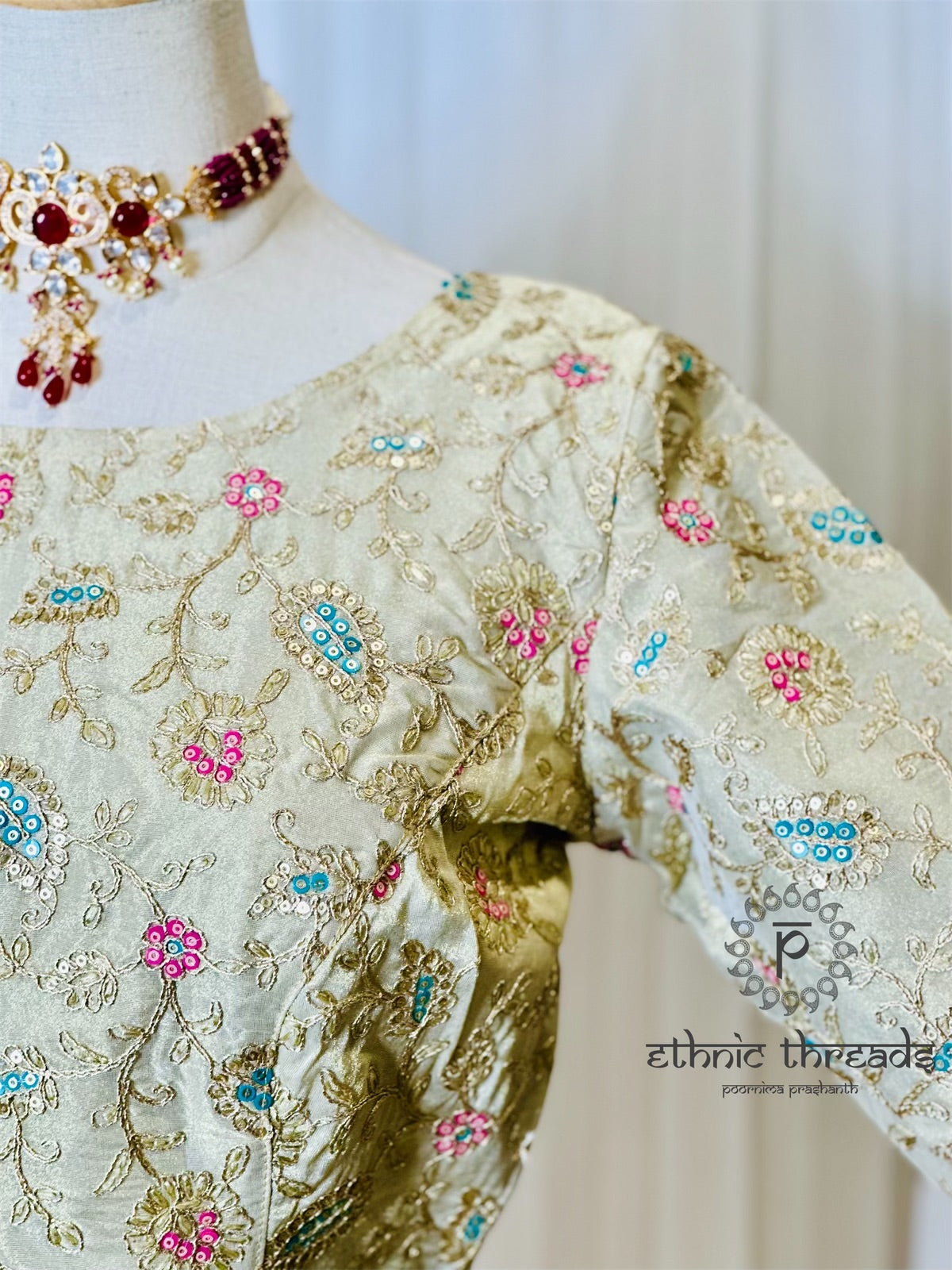 Zari Work Blouses- Golden