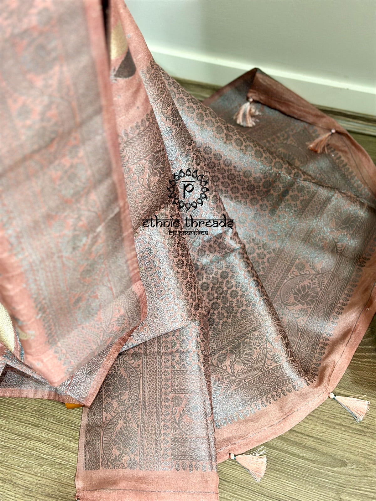 Banarasi Crepe Saree with Zari Borders