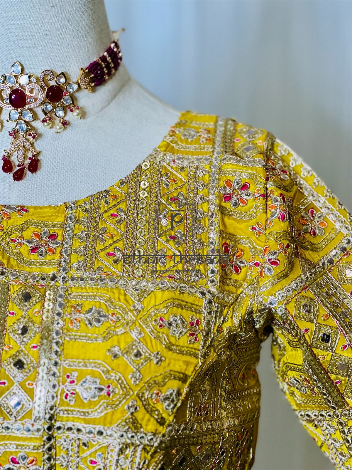 Zari Work Blouses- Mustard