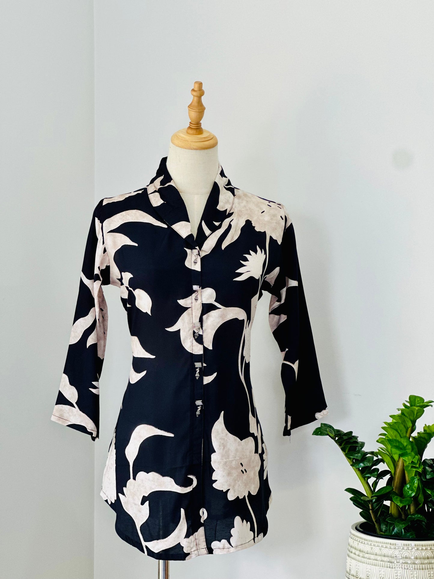 Black Shirt Style Short Kurti / Top