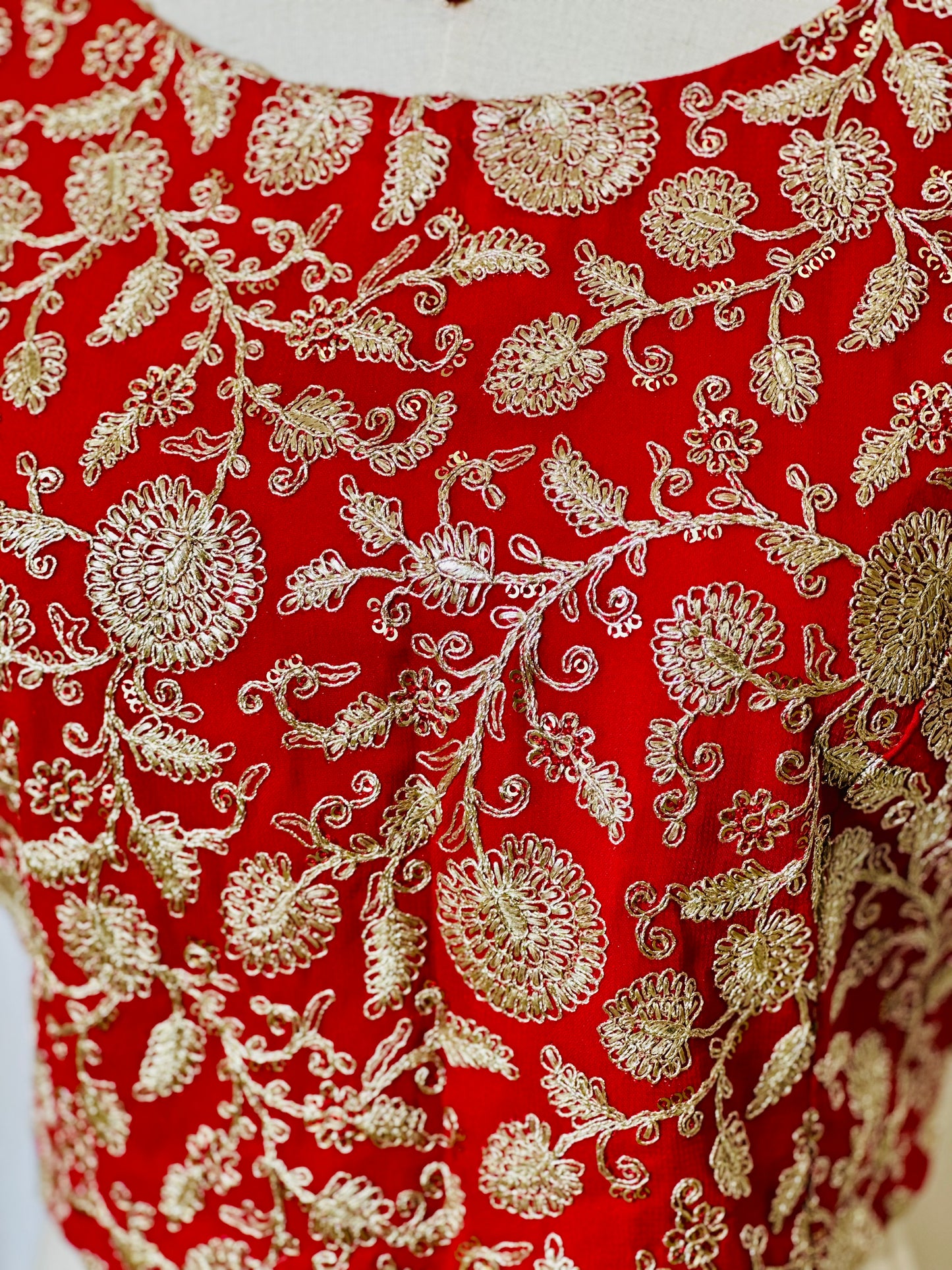 Zari Work Blouses - Red
