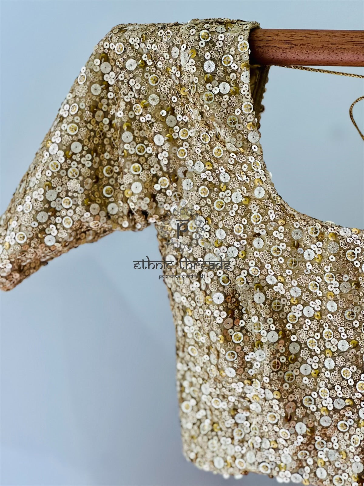 Gold Glossy Soft Tissue Saree And Blouse