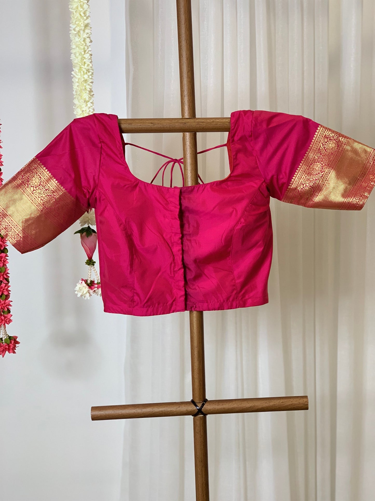 Kanchipuram Semi Silk Saree with Pre stitched Blouse