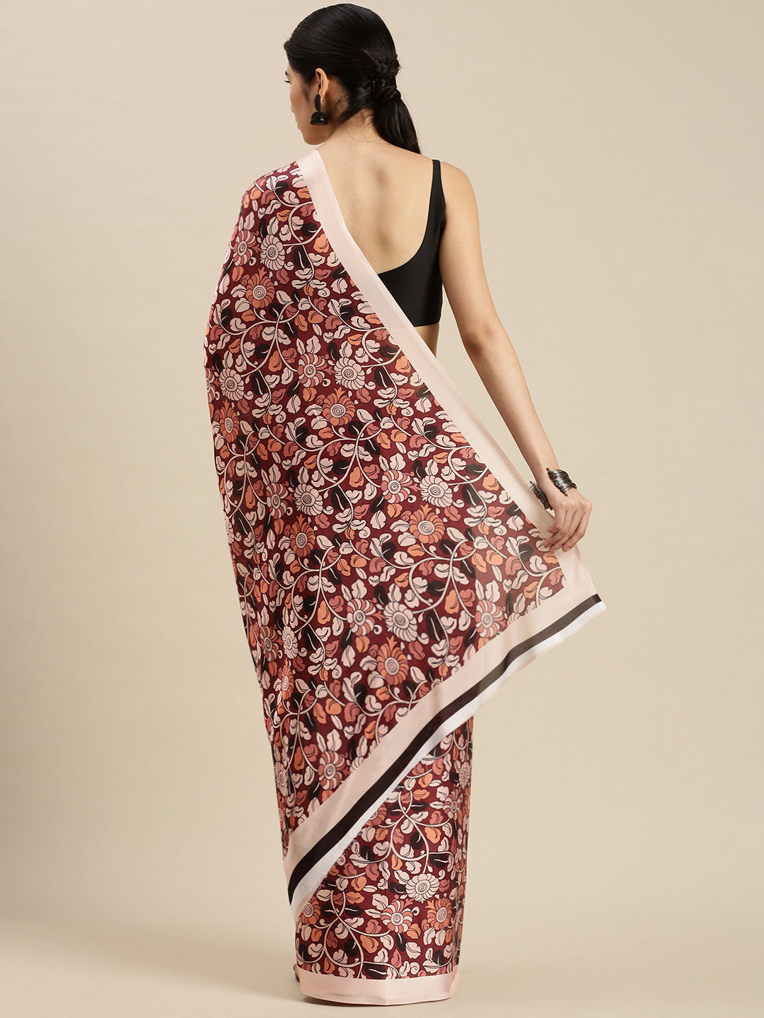 Digital Printed Satin Sarees