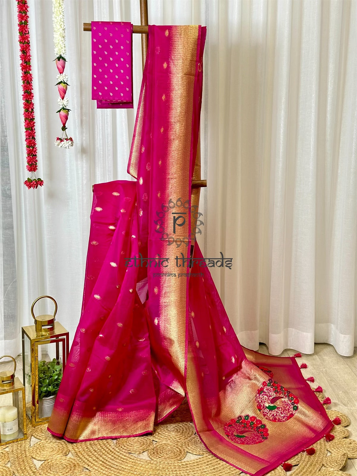 Banarasi Organza Saree with Brocade Blouse