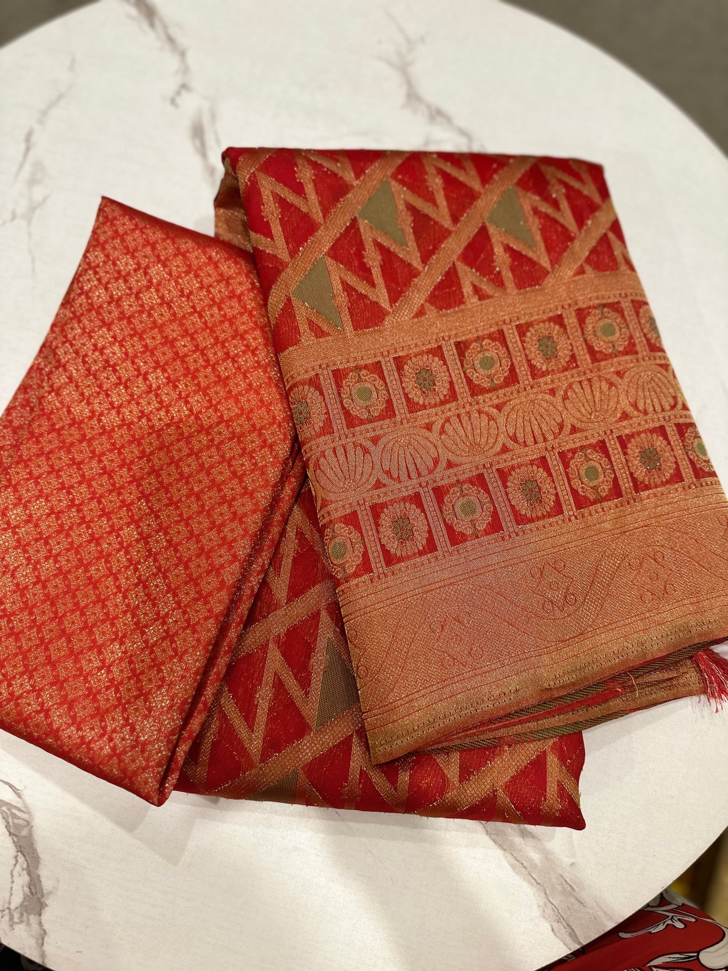 Banarasi Organza Saree with Brocade Blouse