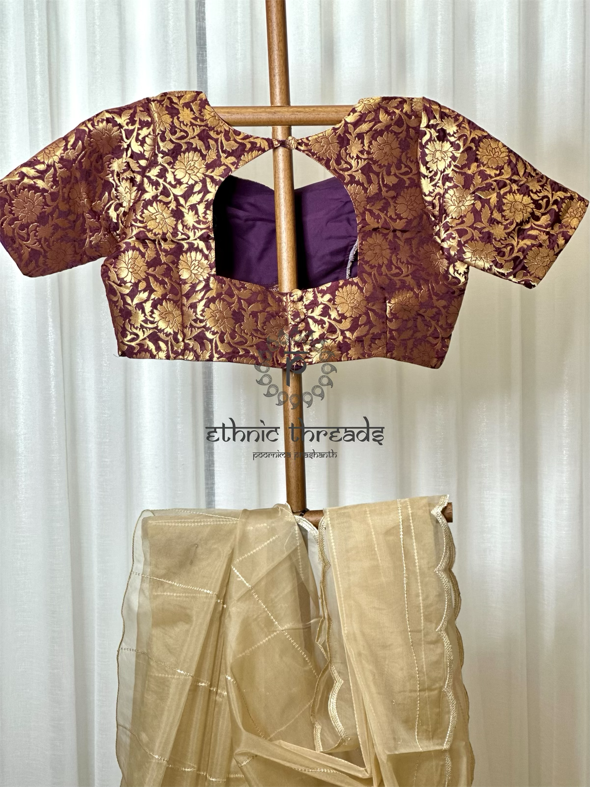 Maroon Banarasi Blouse