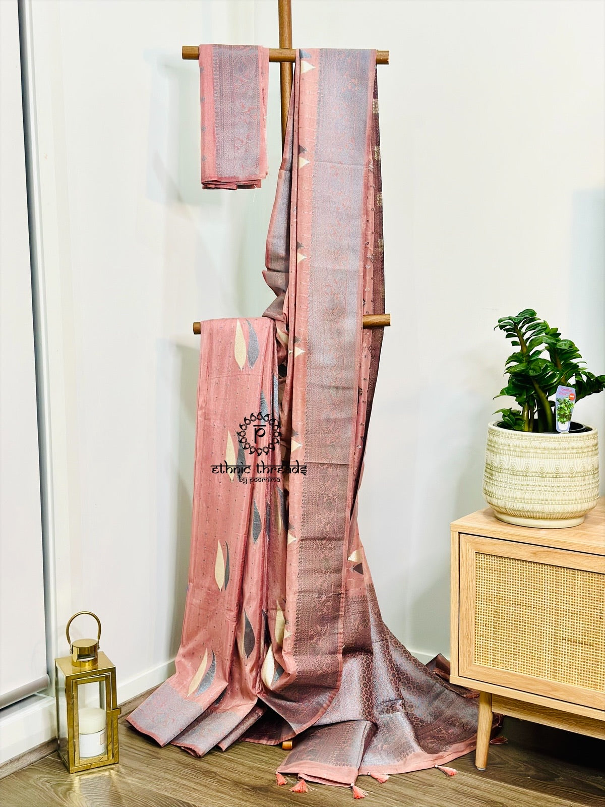 Banarasi Crepe Saree with Zari Borders