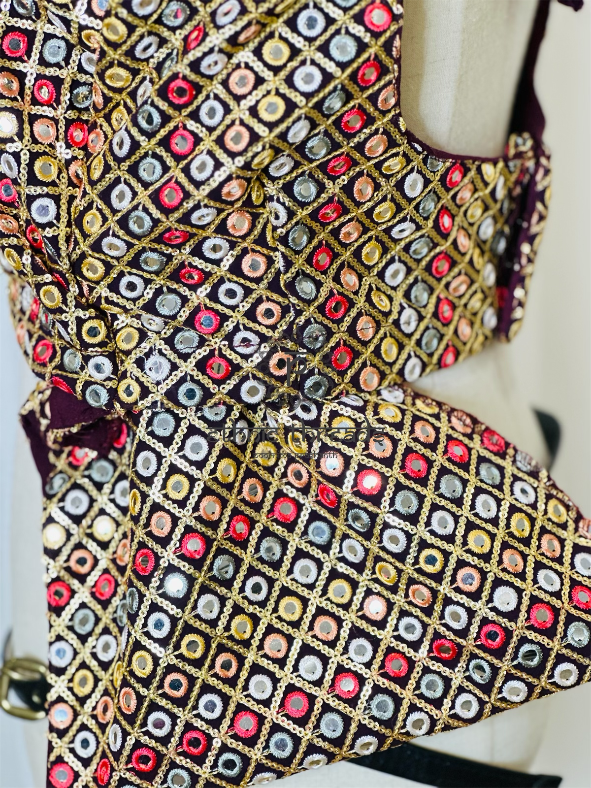 Mirror Work Blouses -Purple