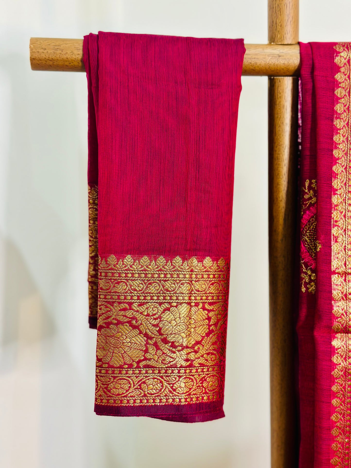 Silk Cotton Saree with Zari Border