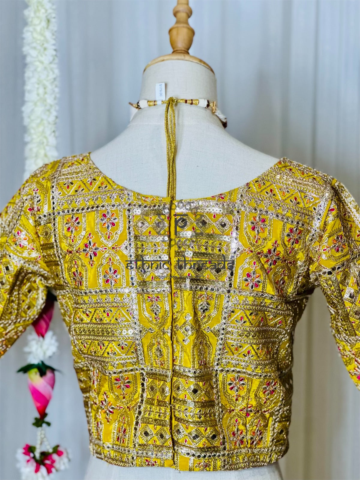 Zari Work Blouses- Mustard