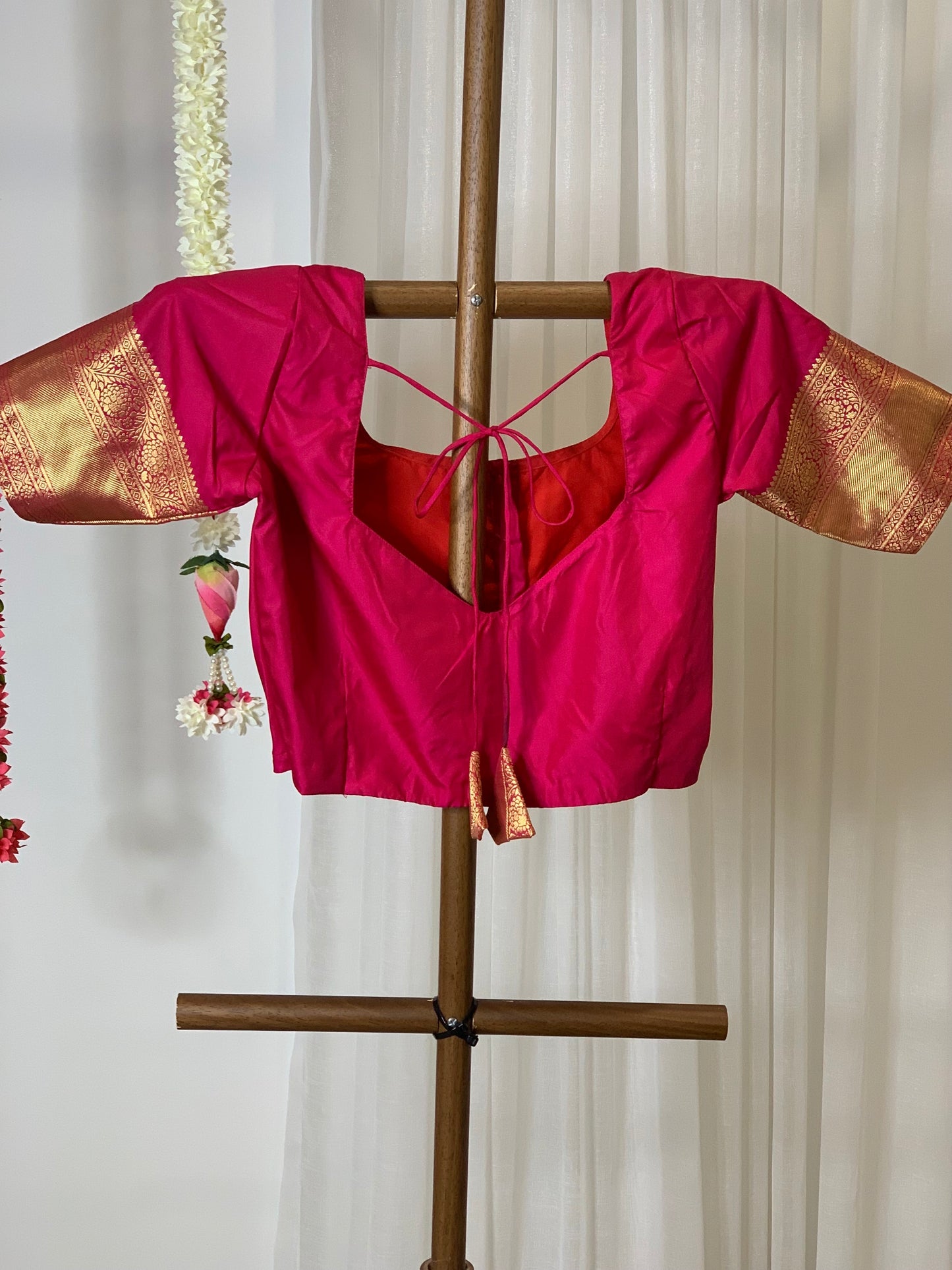 Kanchipuram Semi Silk Saree with Pre stitched Blouse