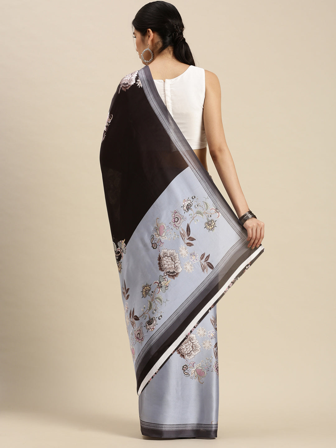 Digital Printed Satin Sarees