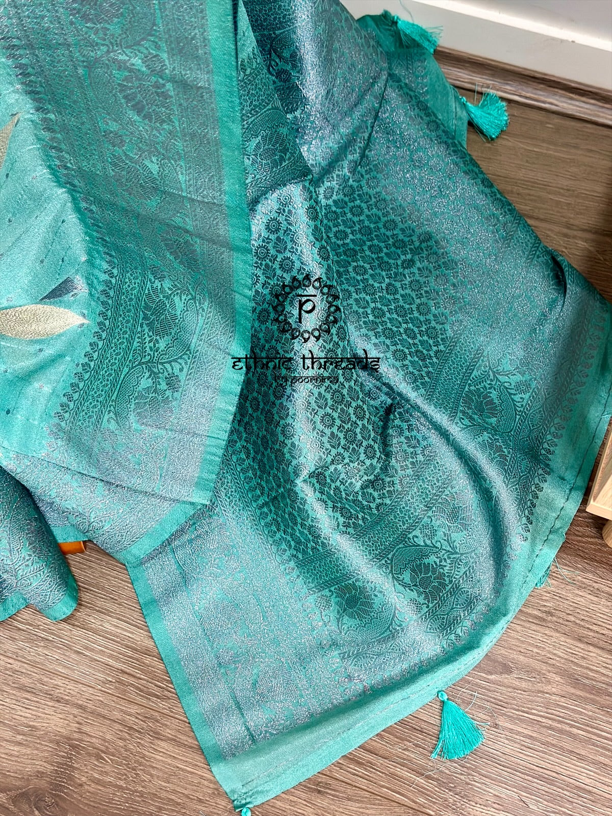 Banarasi Crepe Saree with Zari Borders