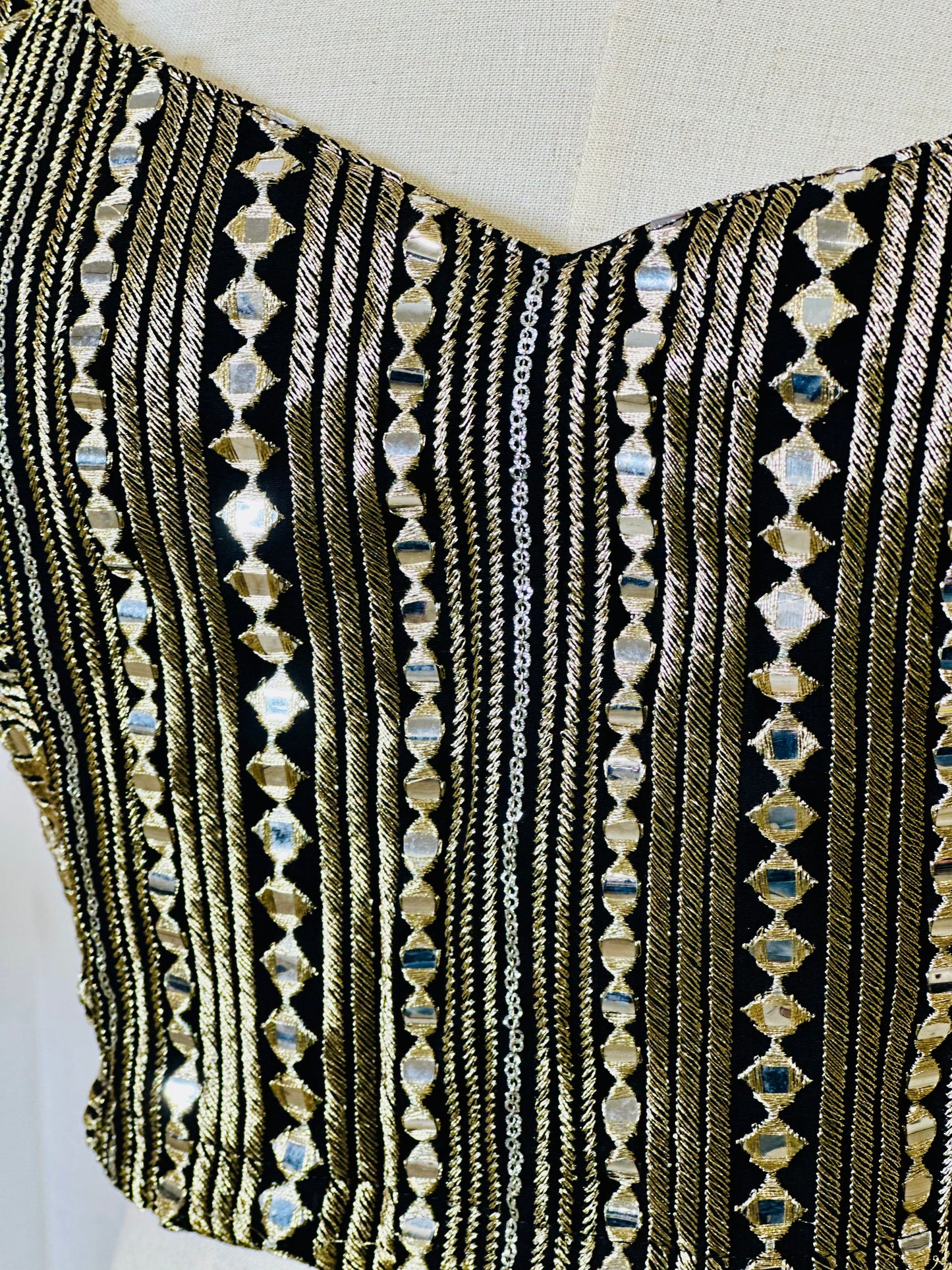 Sequins Work Blouses - Black