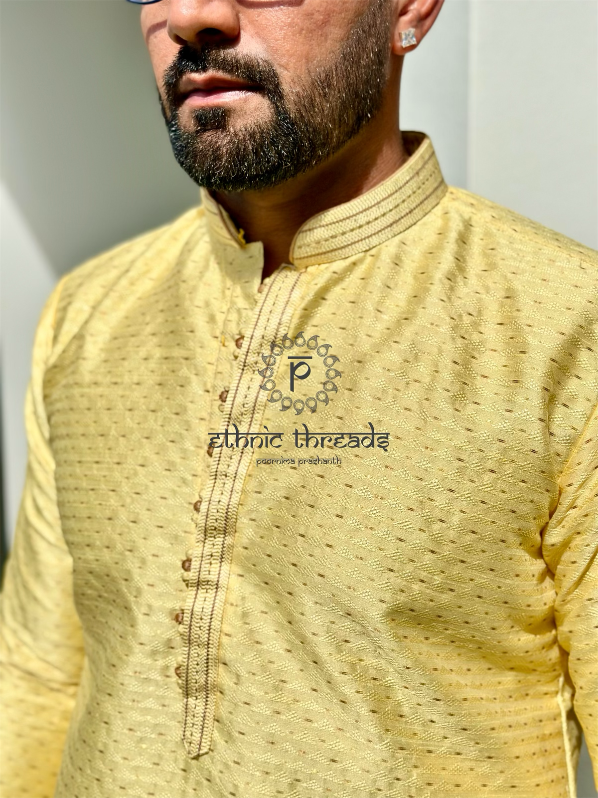 Brocade Mens Long Kurta set