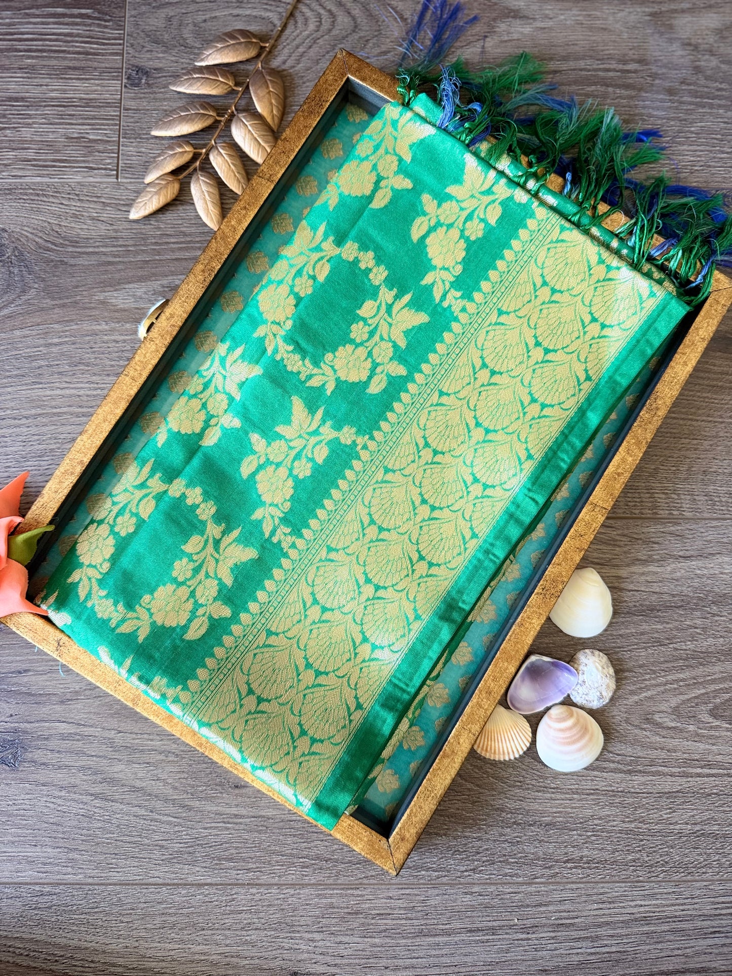 Semi Banarasi Dupatta - Green