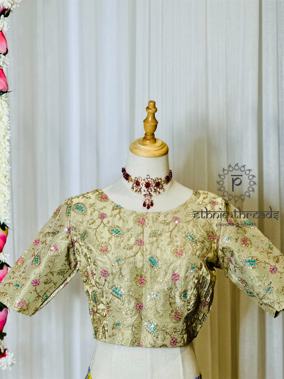 Zari Work Blouses- Golden