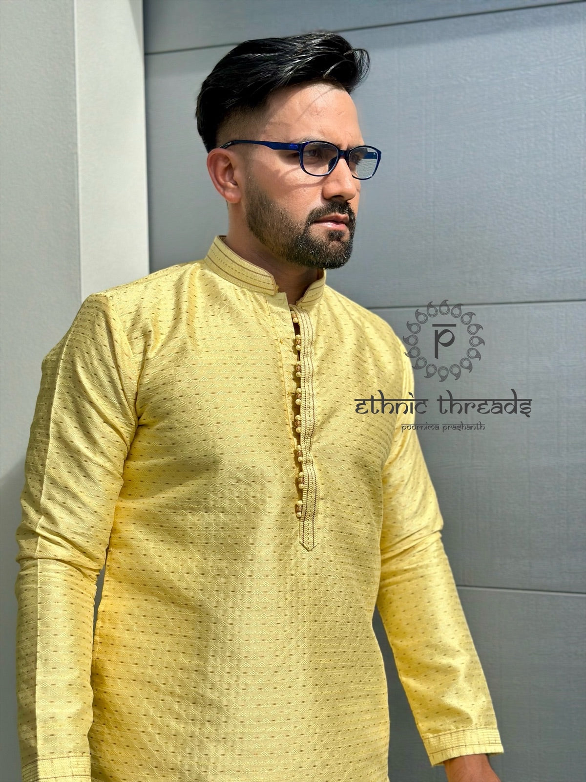 Brocade Mens Long Kurta set