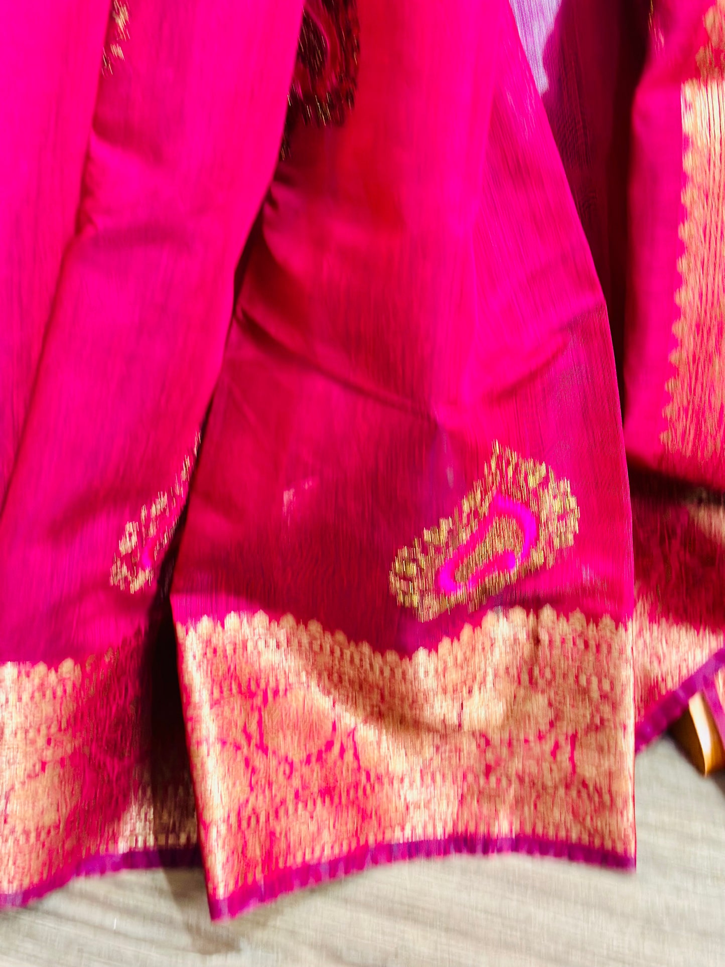 Silk Cotton Saree with Zari Border
