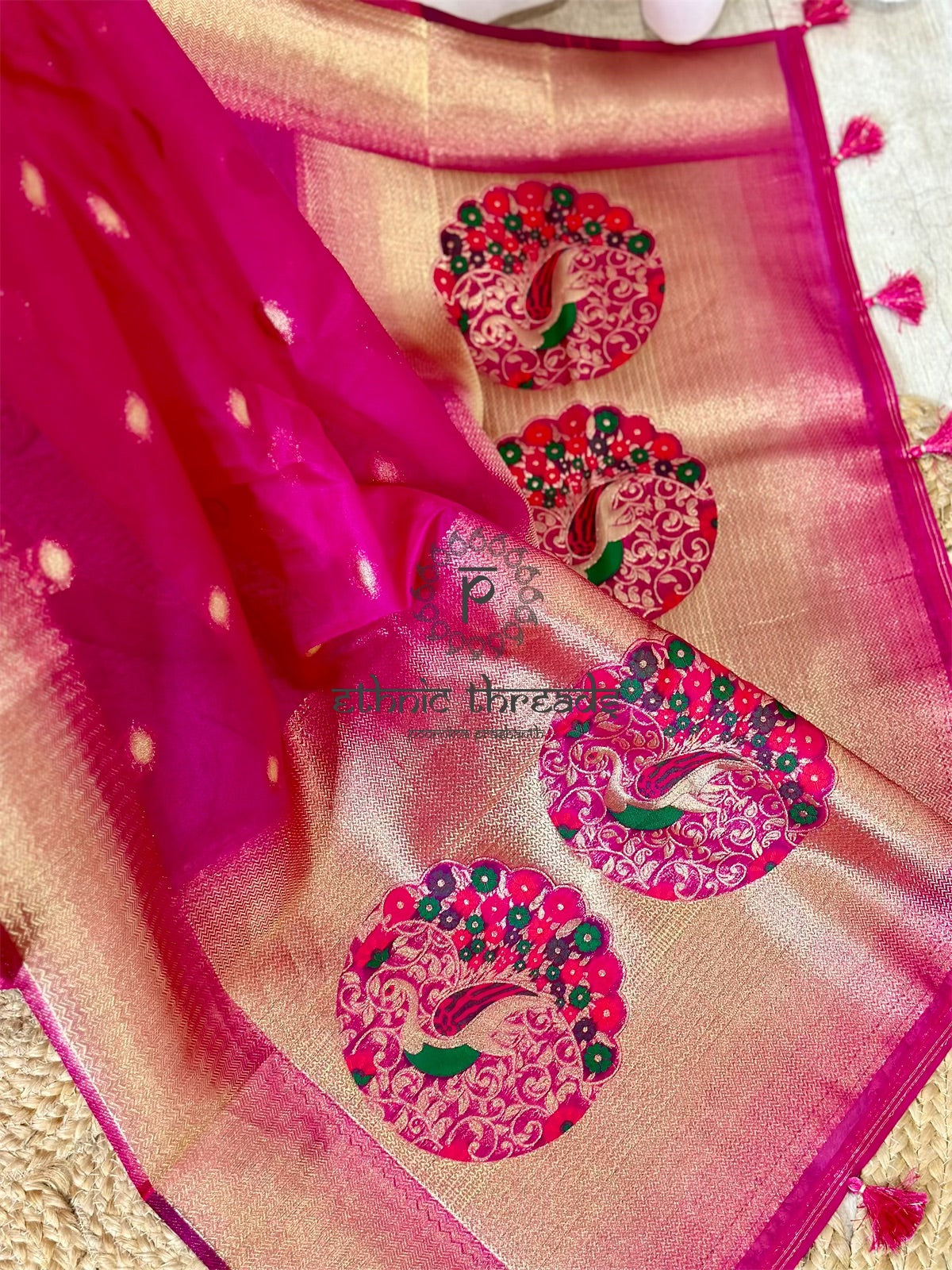 Banarasi Organza Saree with Brocade Blouse