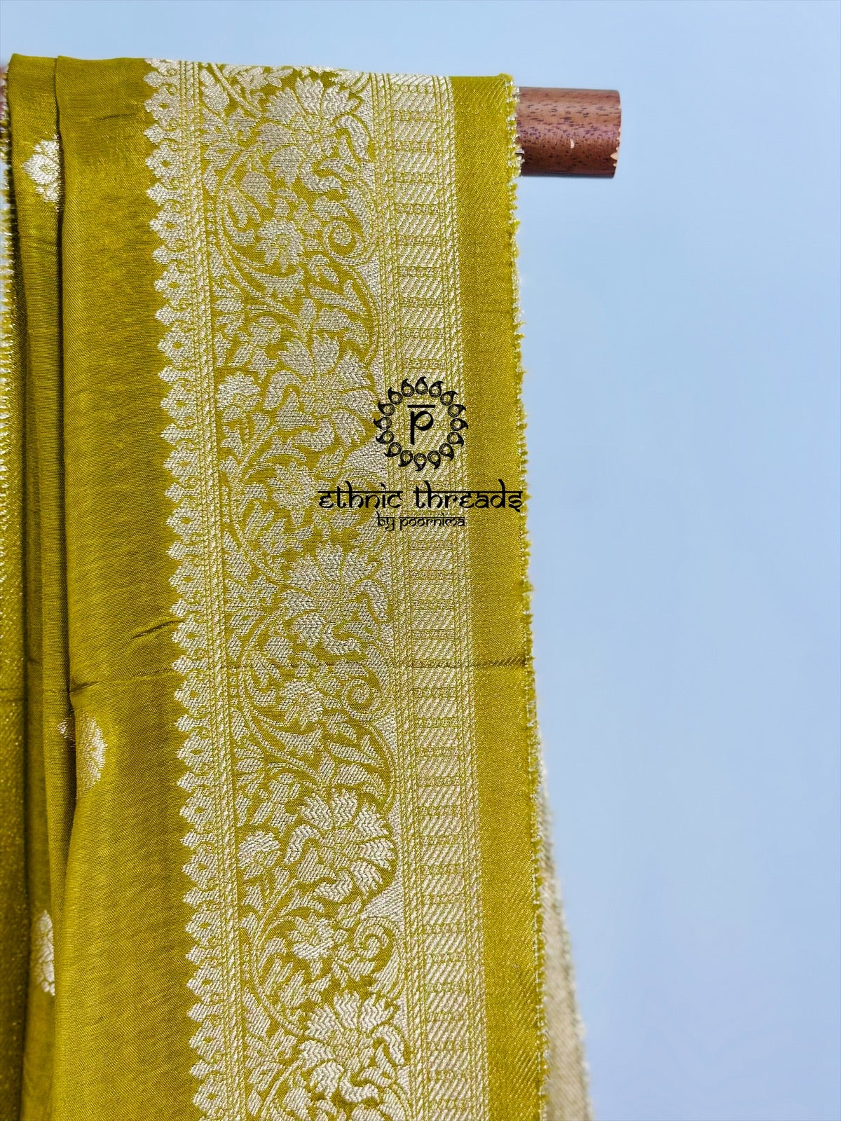 Banarasi Semi Silk Sarees with Antique Zari Border