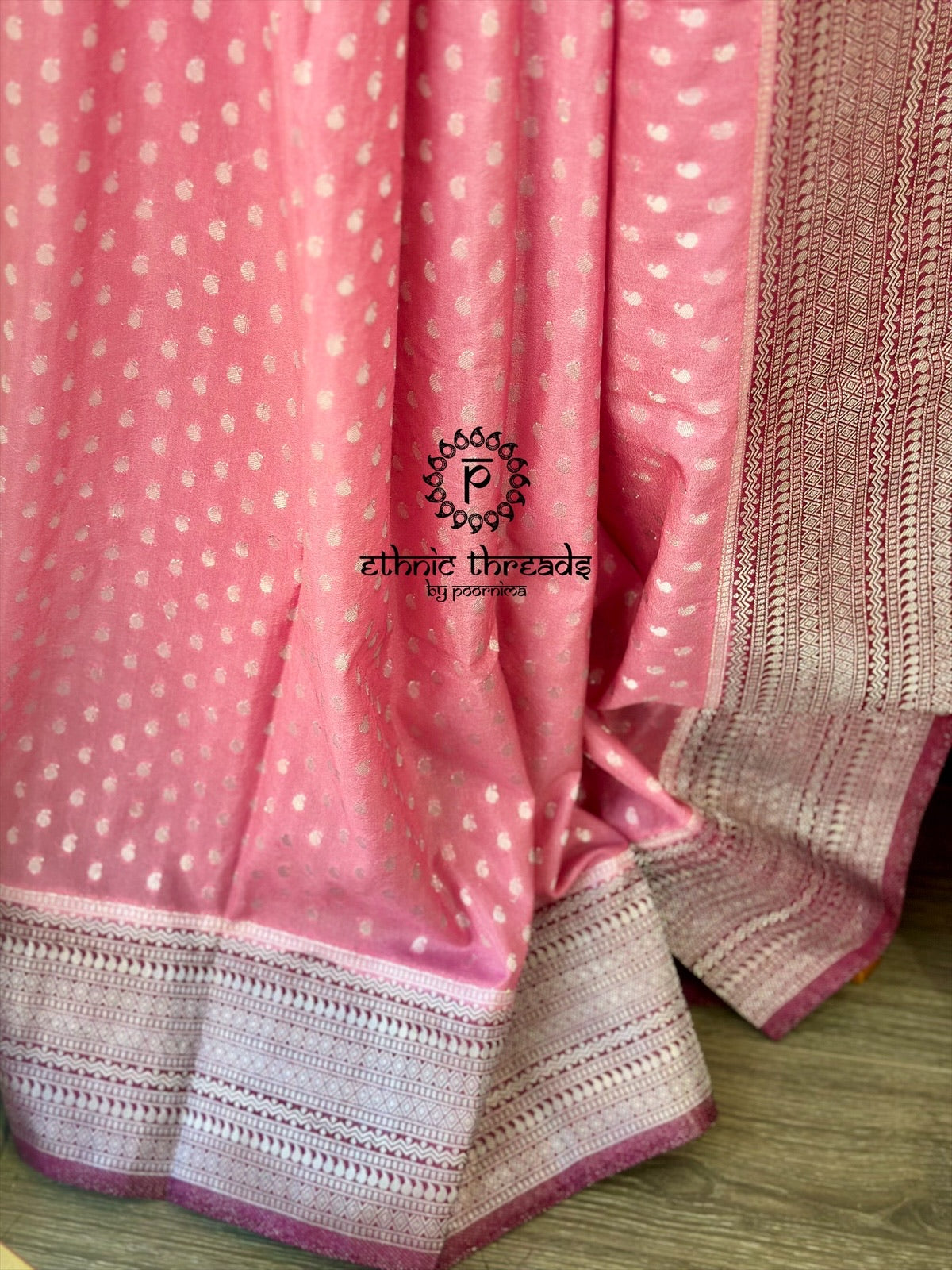 Banarasi Crepe Saree with Zari Borders