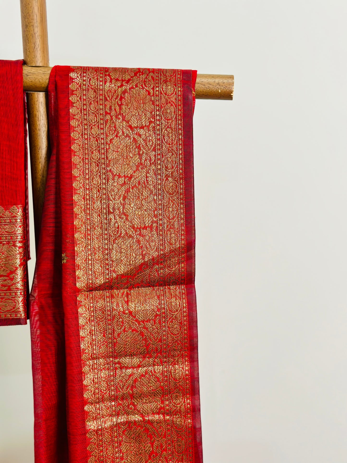 Silk Cotton Saree with Zari Border