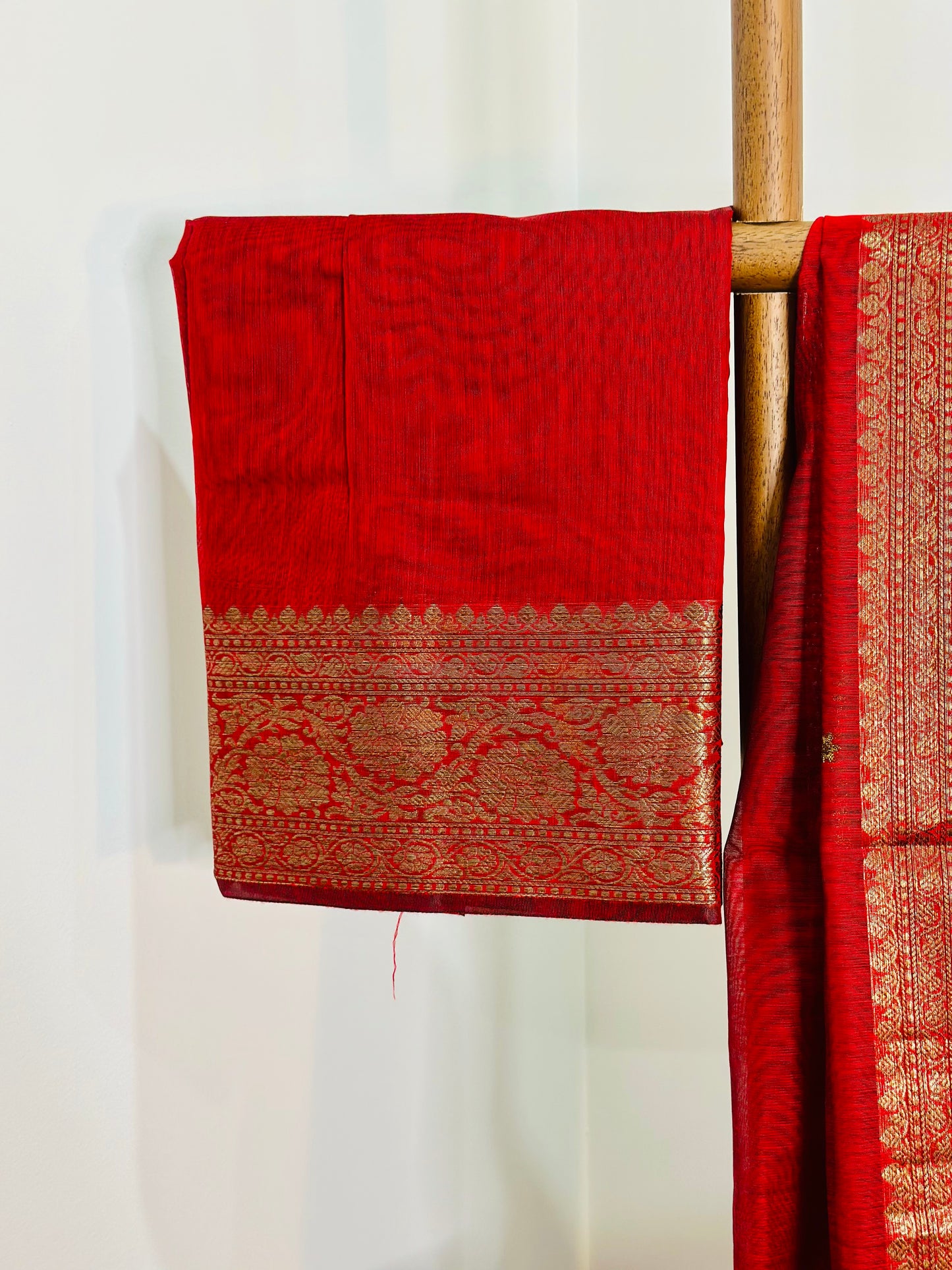 Silk Cotton Saree with Zari Border