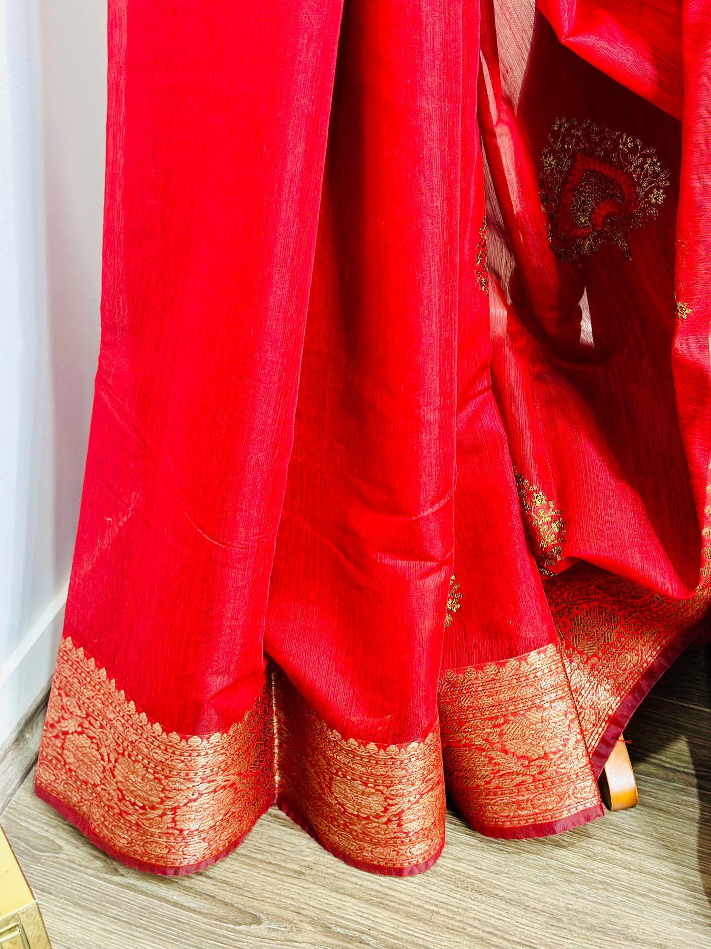Silk Cotton Saree with Zari Border