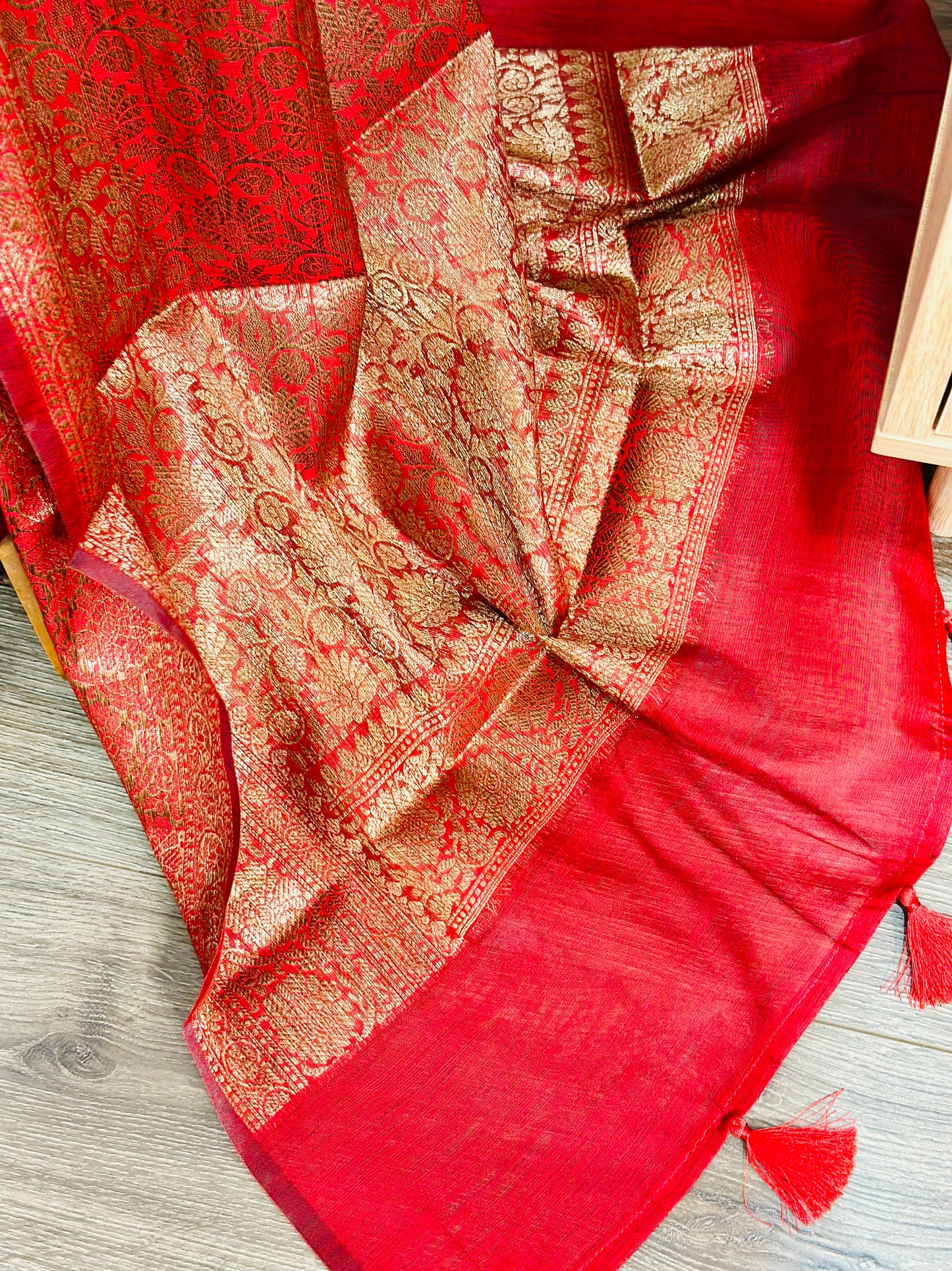 Silk Cotton Saree with Zari Border
