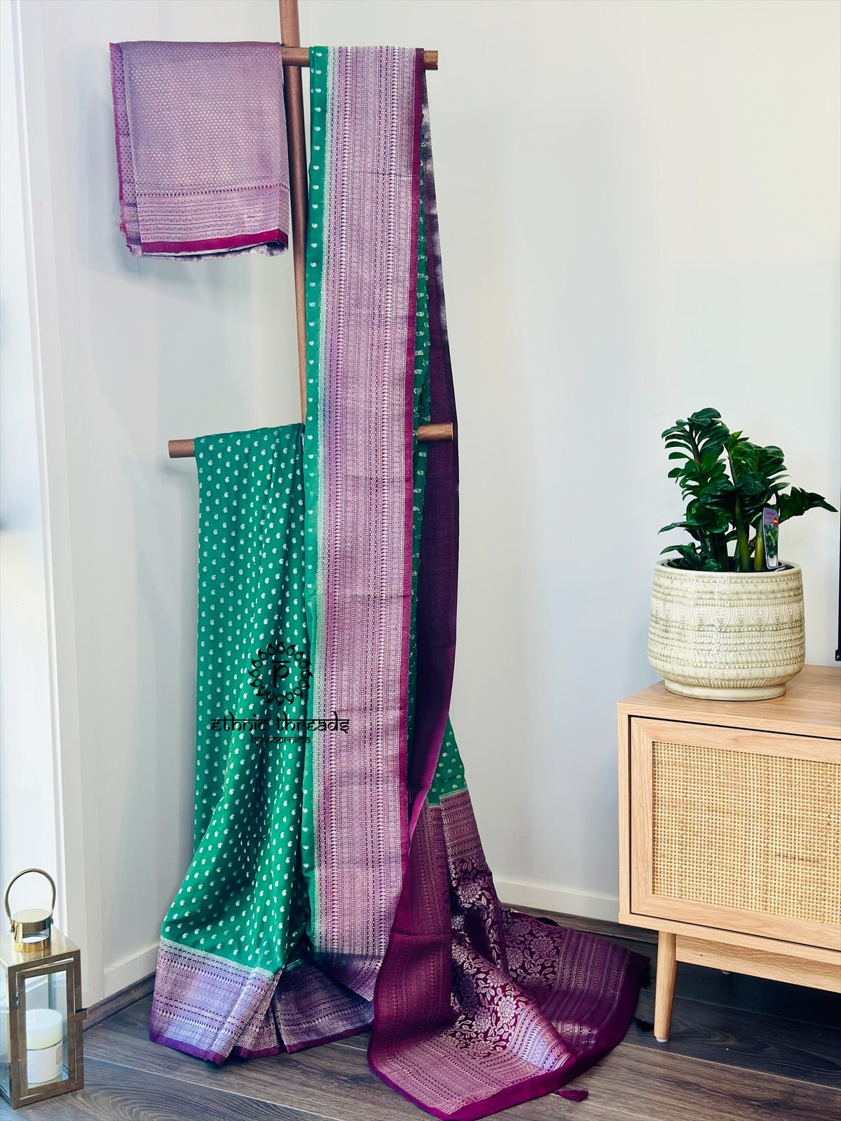Banarasi Crepe Saree with Zari Borders