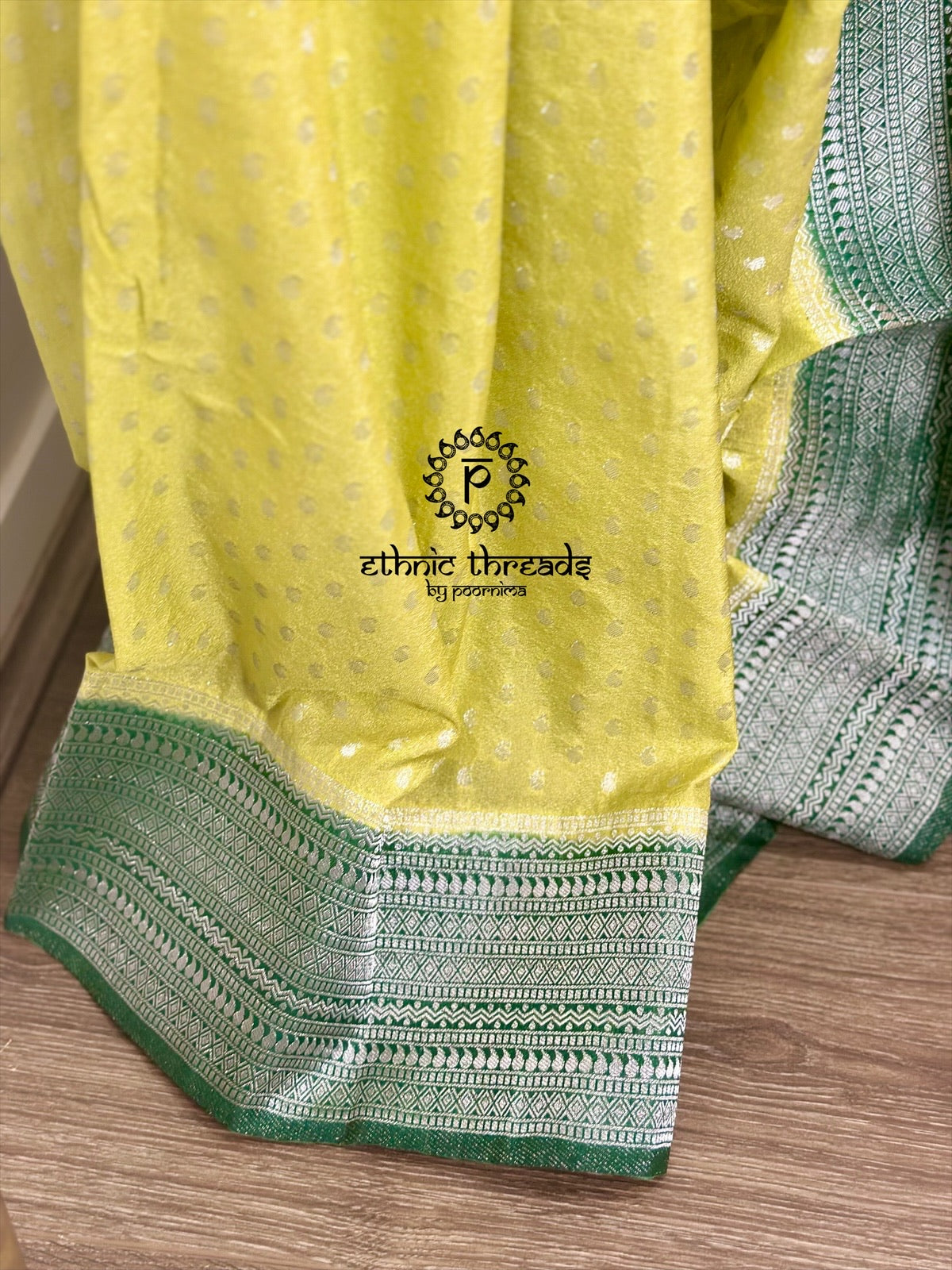 Banarasi Crepe Saree with Zari Borders