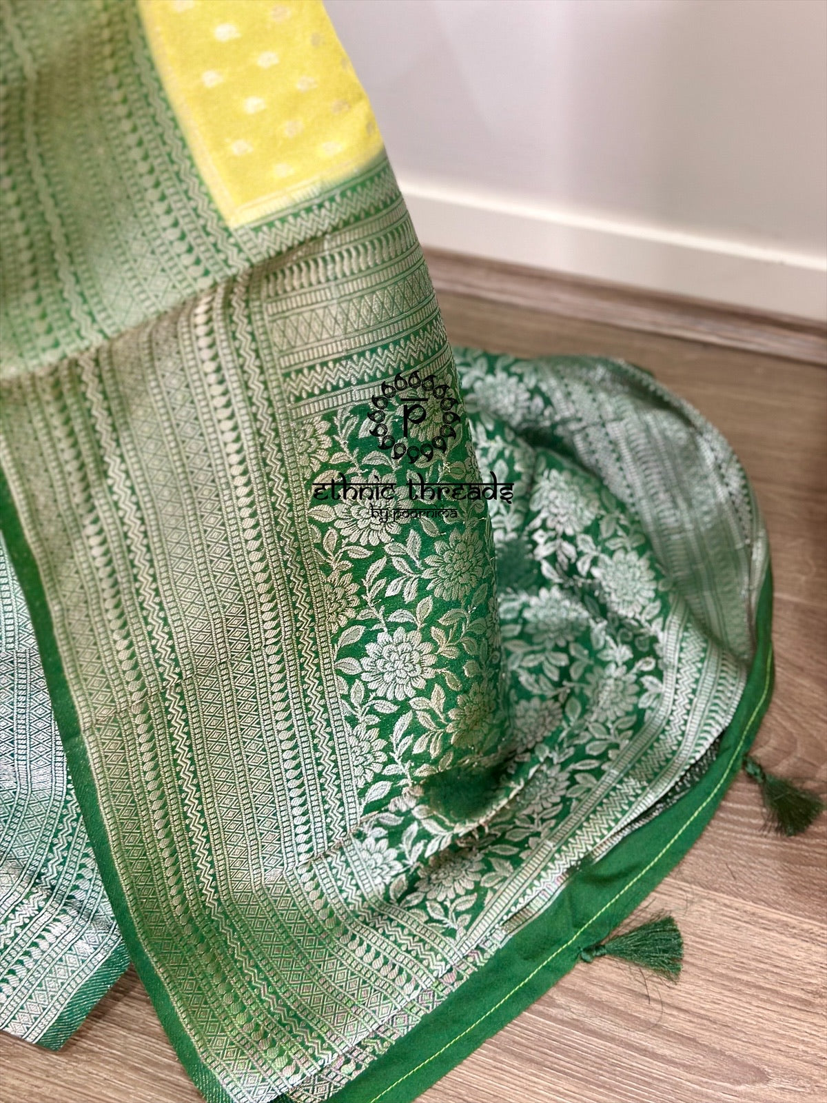 Banarasi Crepe Saree with Zari Borders