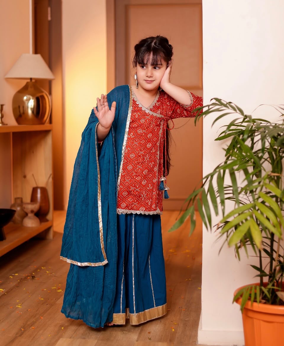 Angrakha Kurti with Lehenga