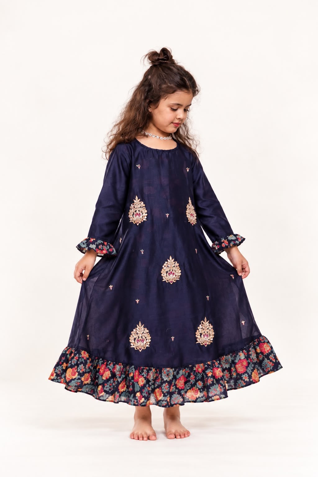 Anarkali Kurti Two Layered Set