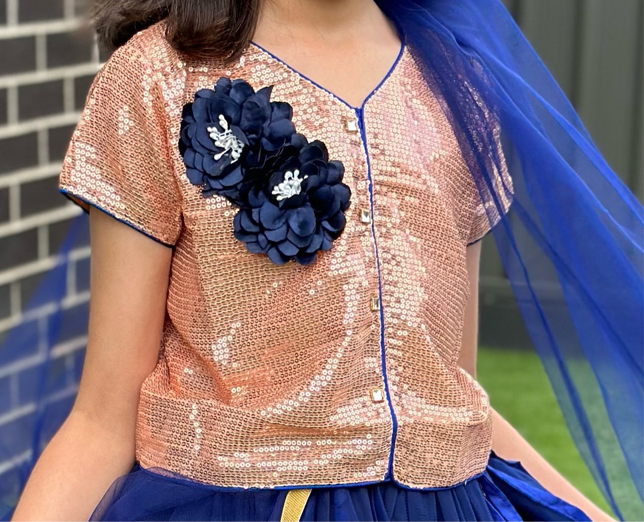 Fancy Lehenga set Navy Blue