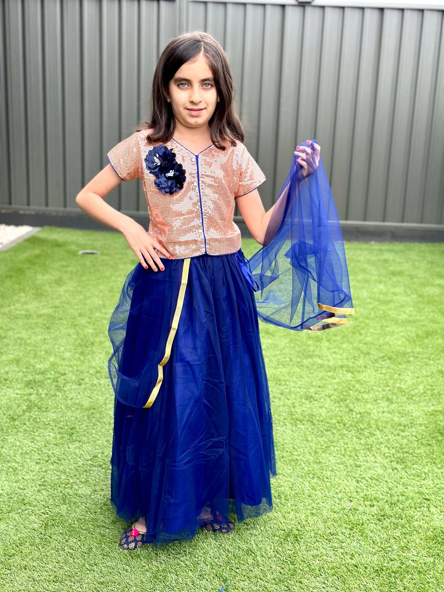 Fancy Lehenga set Navy Blue