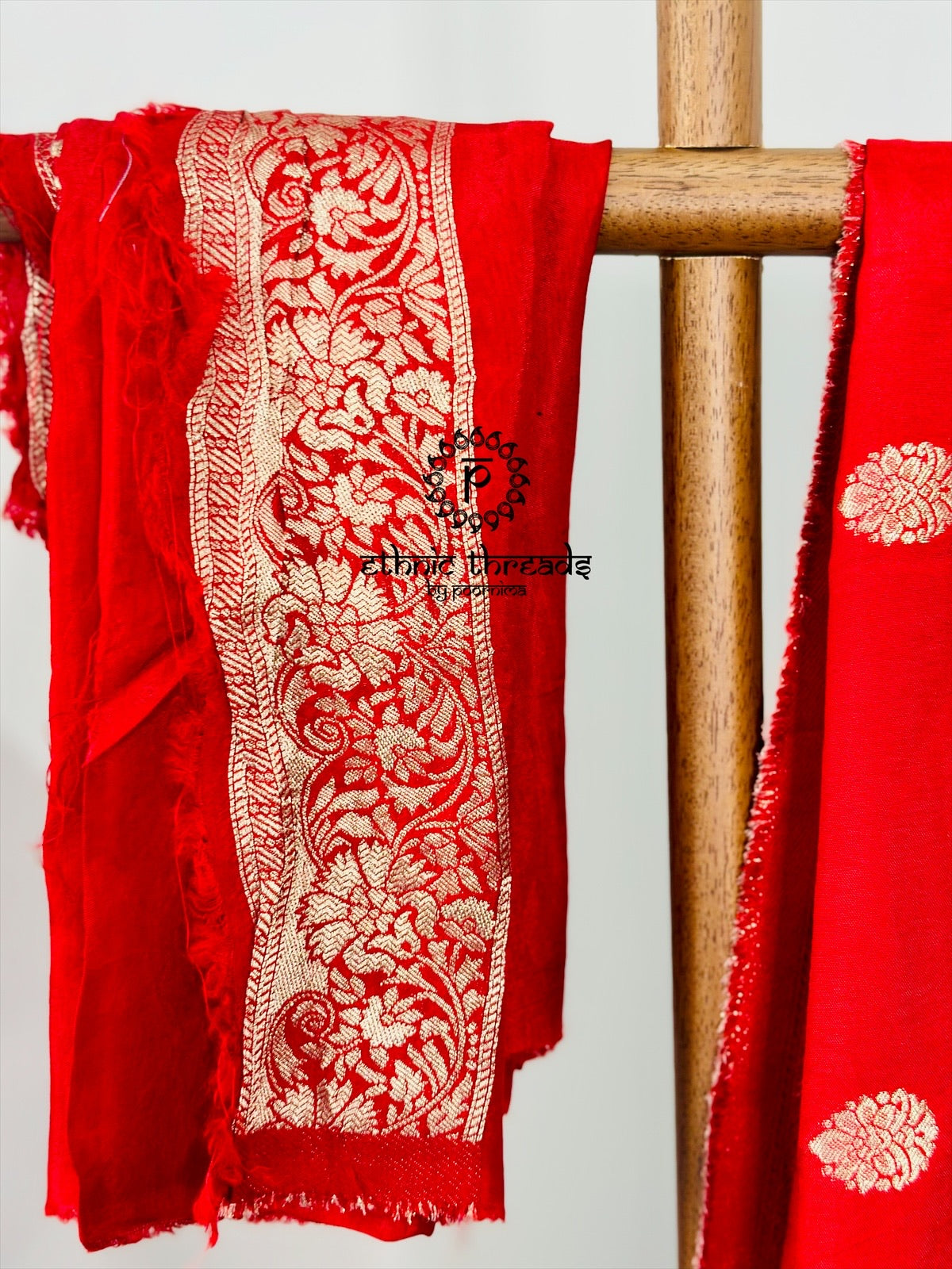 Banarasi Semi Silk Sarees with Antique Zari Border