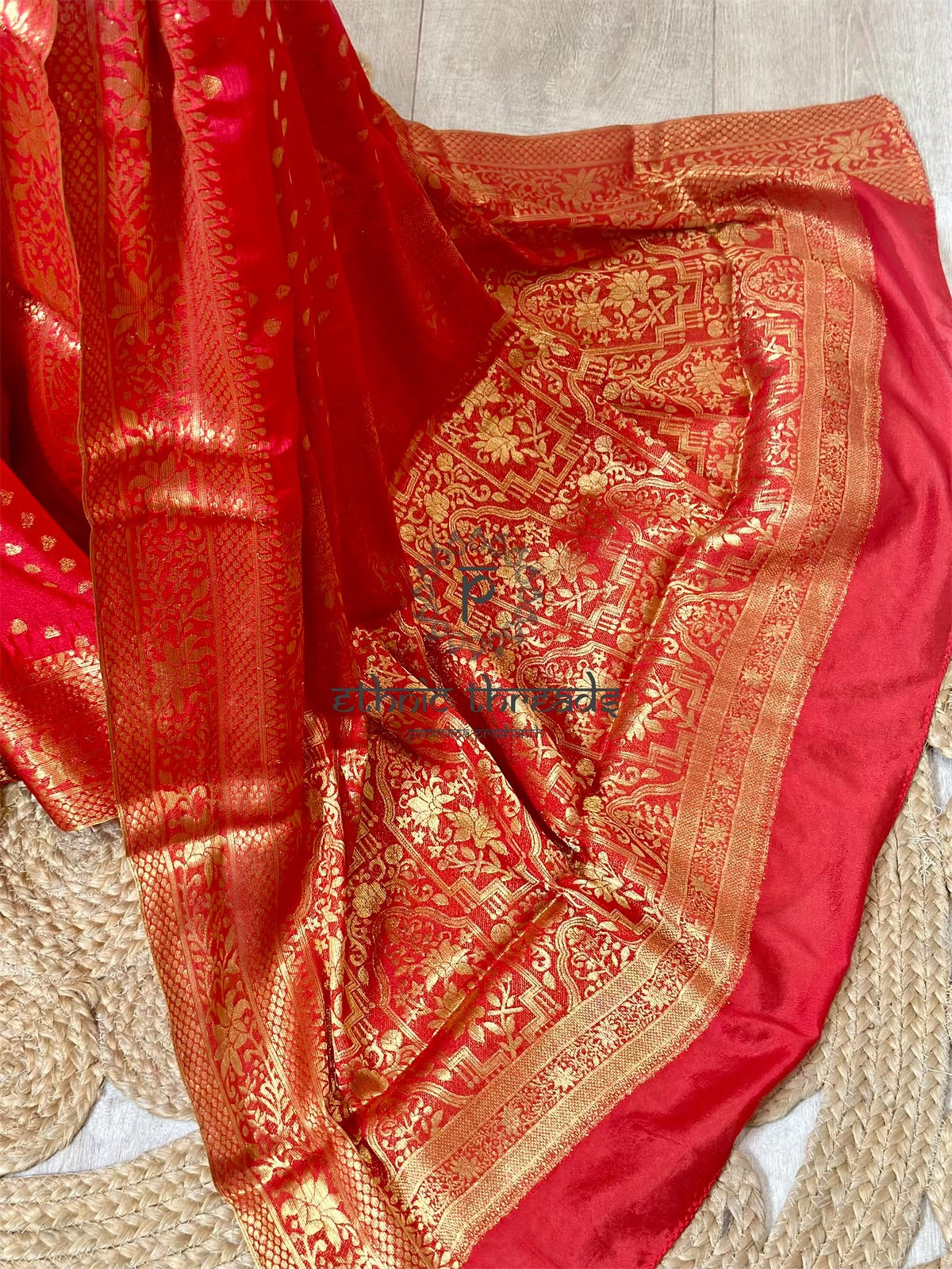 Chiffon Brocade Sarees with Zari Border