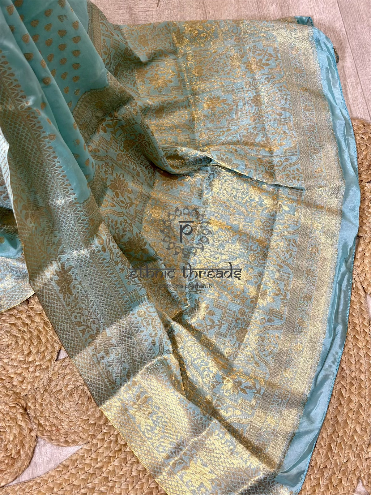 Chiffon Brocade Sarees with Zari Border