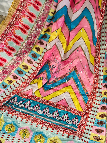 Silk Printed Dupattas- Multicolour