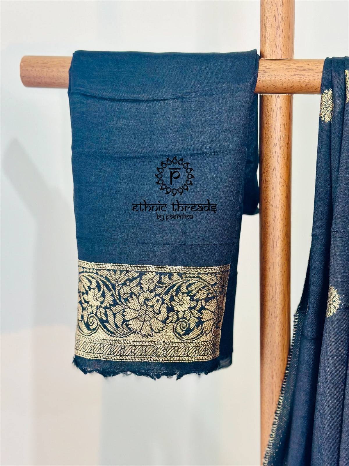 Banarasi Semi Silk Sarees with Antique Zari Border