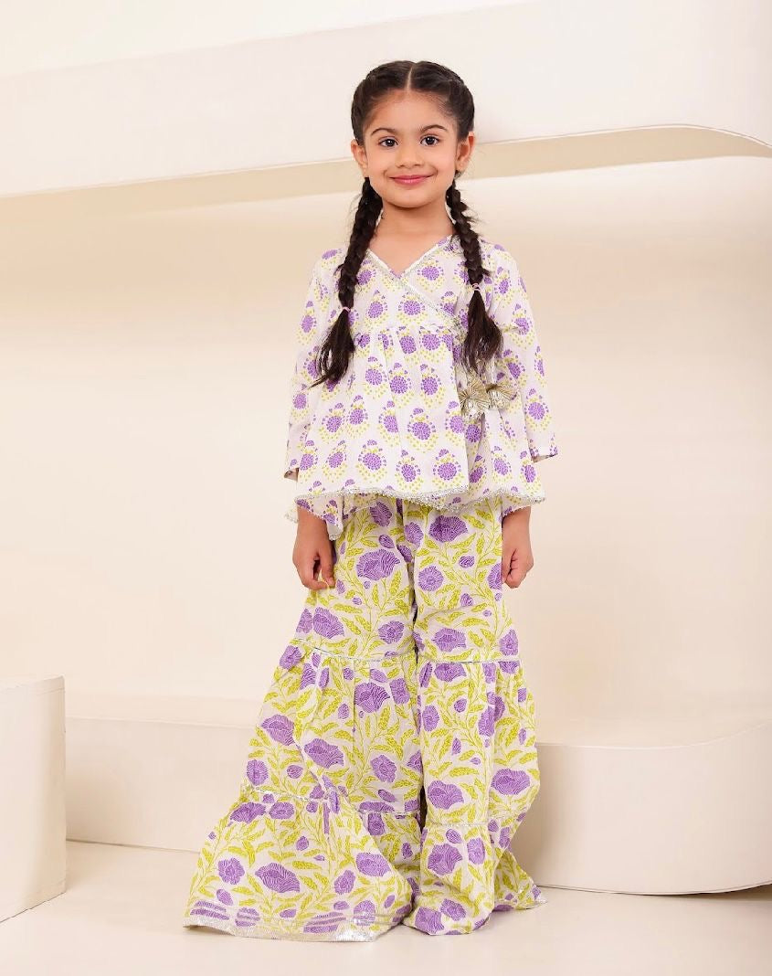 Angrakha Kurti with Sharara