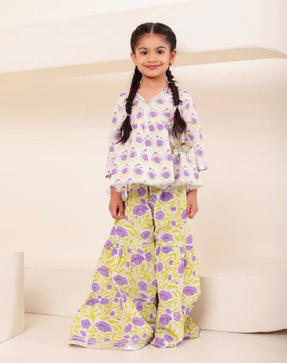 Angrakha Kurti with Sharara
