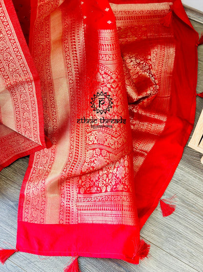 Georgette Banarsi Sarees with Zari Border
