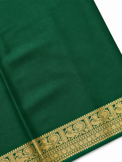 Semi Mysore Silk Saree with Rich Zari Border